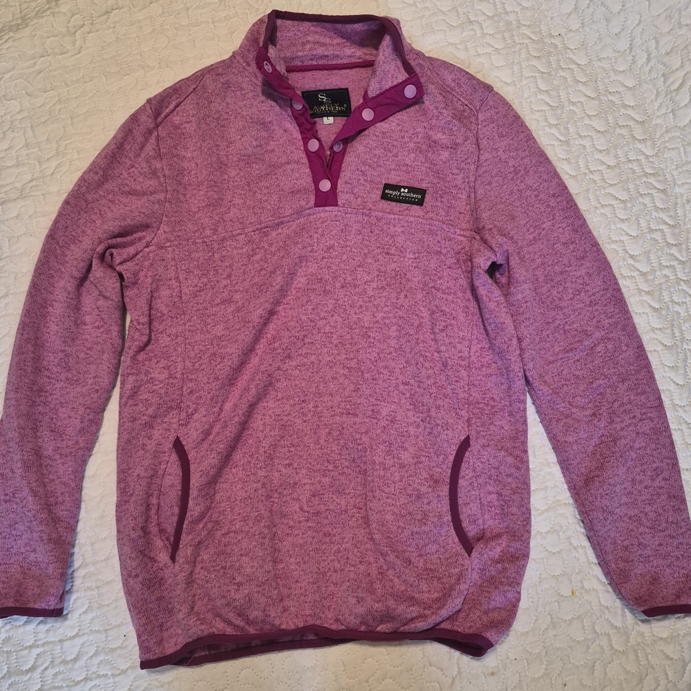 Simply Southern Pink Fleece Pullover